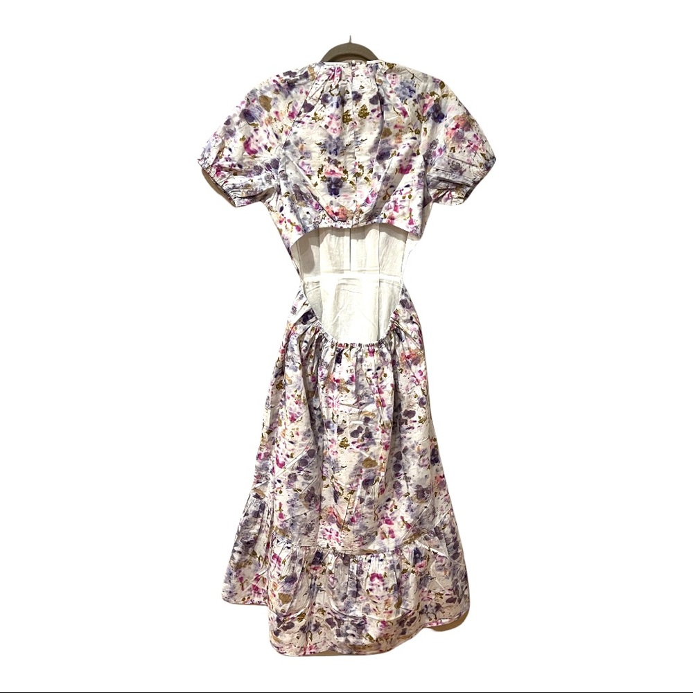 Flora Obscura X J. Crew Side Cutout Dress in Kaleidoscope Floral (8) - Picture 6 of 15